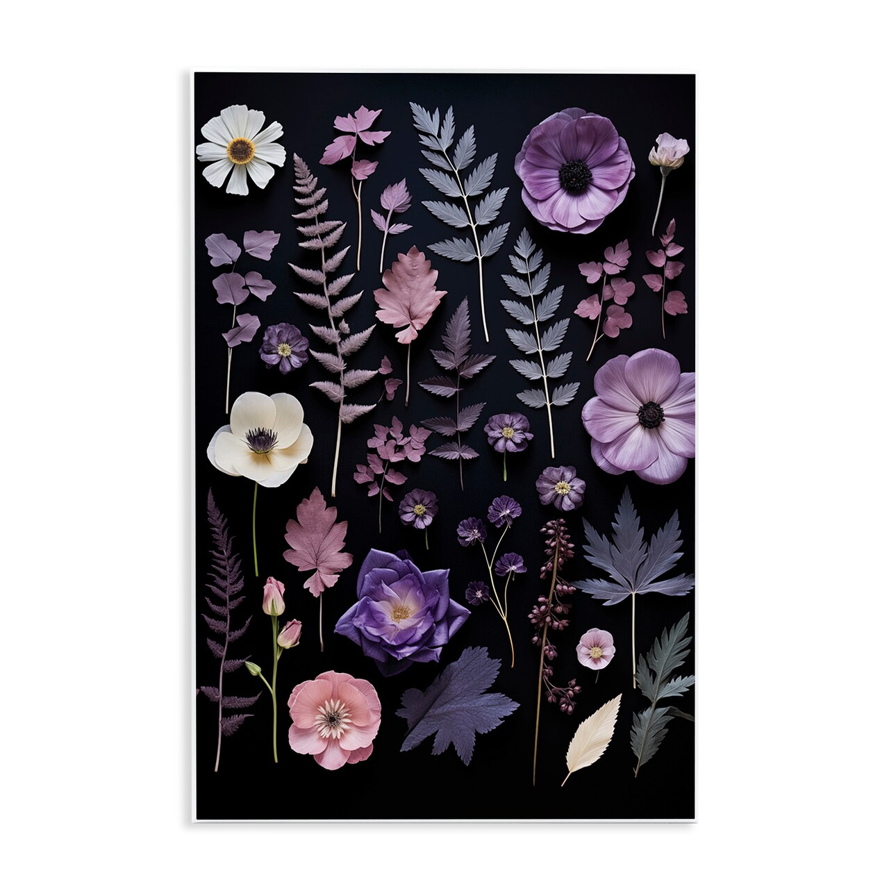 Stupell Industries Mixed Purple Toned Flowers Wall Plaque Design by Heidi Kuntz